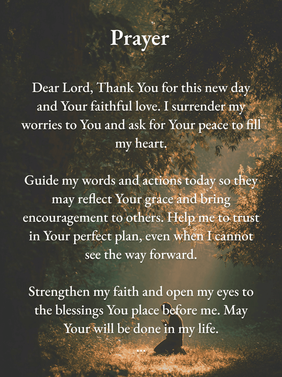 Prayer Guidance Card